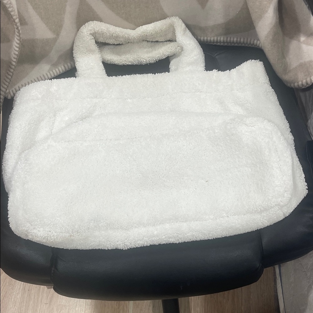 Prada White Fleece Tote Bag - Picture 11 of 13